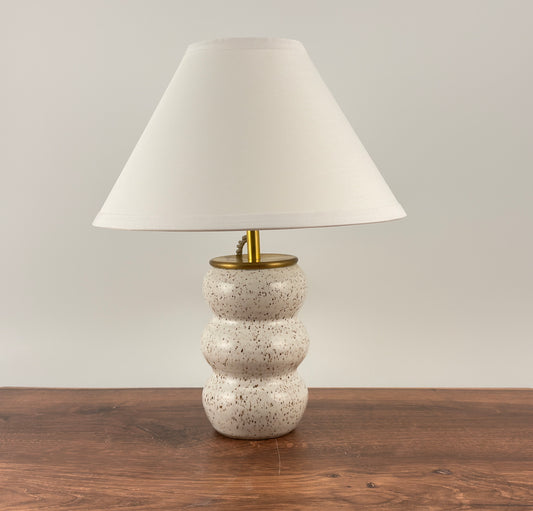 Handcrafted Ceramic Table Lamp with Brass Hardware | Timeless Modern Farmhouse Style