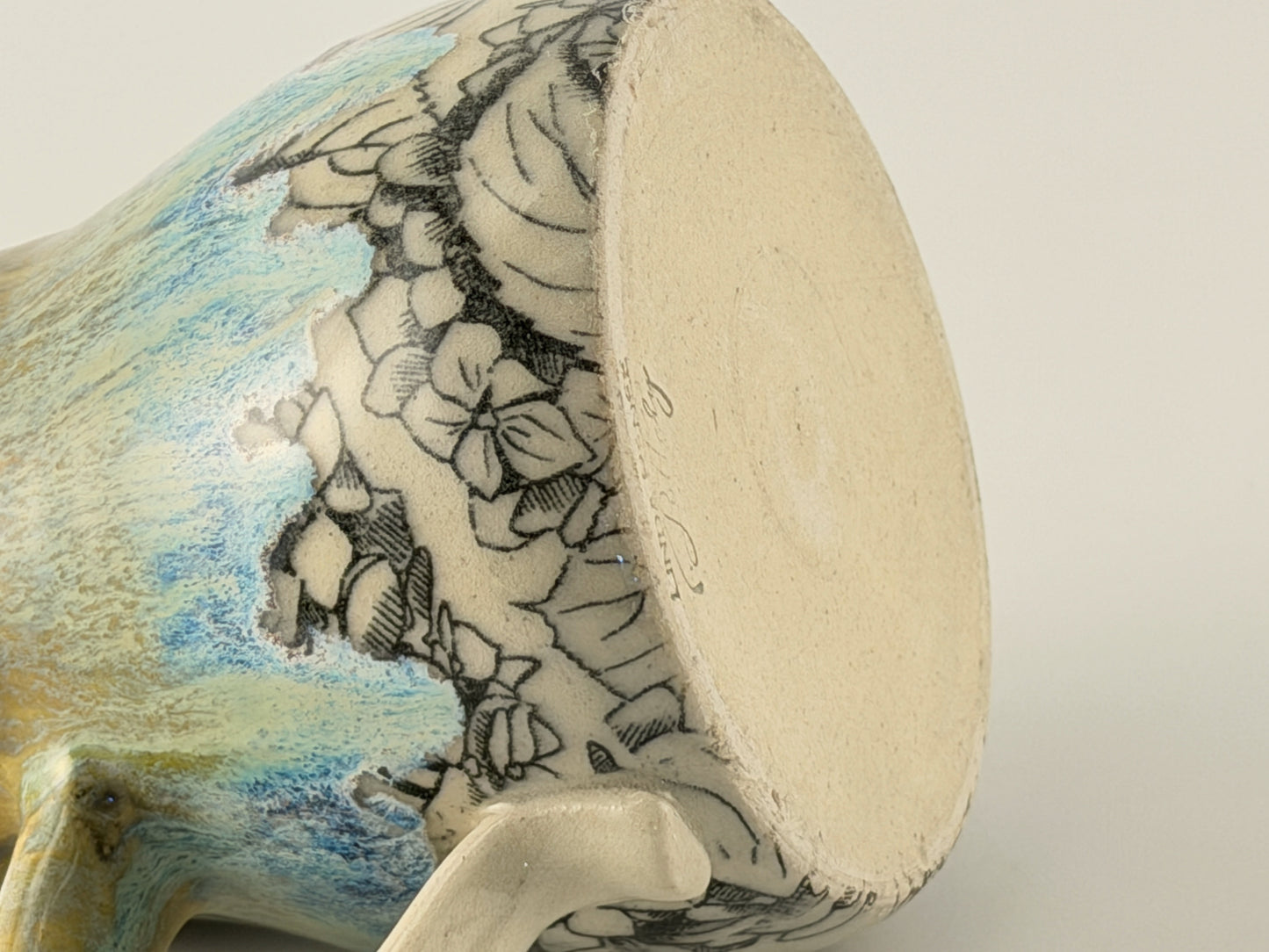 One of a Kind Hand Thrown Mug – Underglaze & Drip Glaze | Singular Piece, Handmade mug Handcrafted pottery