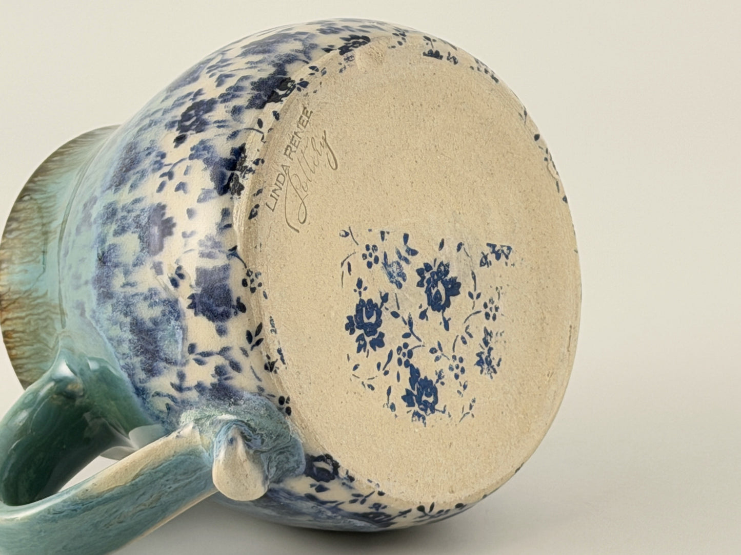 One of a Kind Hand Thrown Mug – Underglaze & Drip Glaze | Singular Piece, Handmade mug Handcrafted pottery