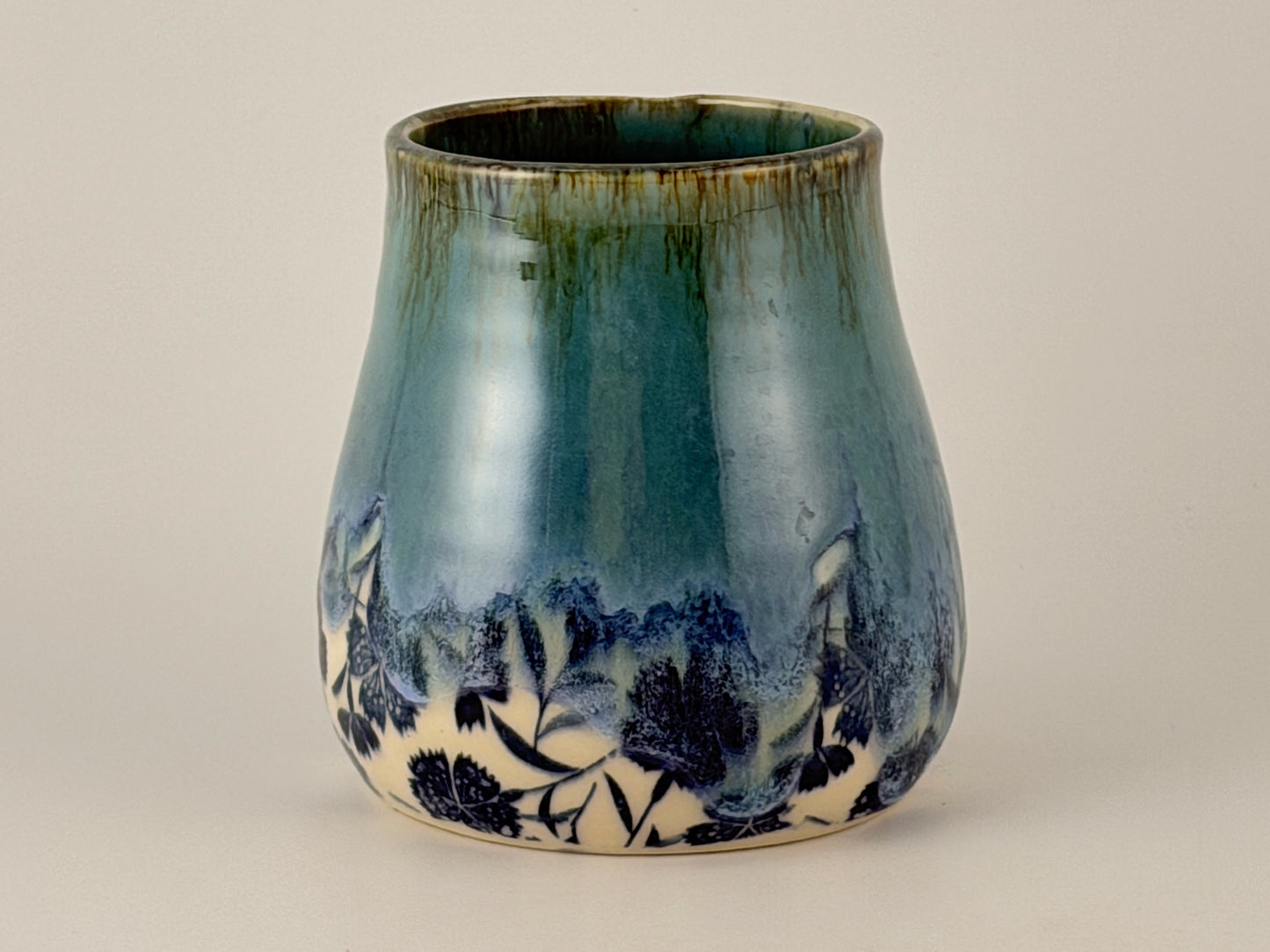 One of a Kind Hand Thrown Mug – Underglaze & Drip Glaze | Singular Piece, Handmade mug Handcrafted pottery