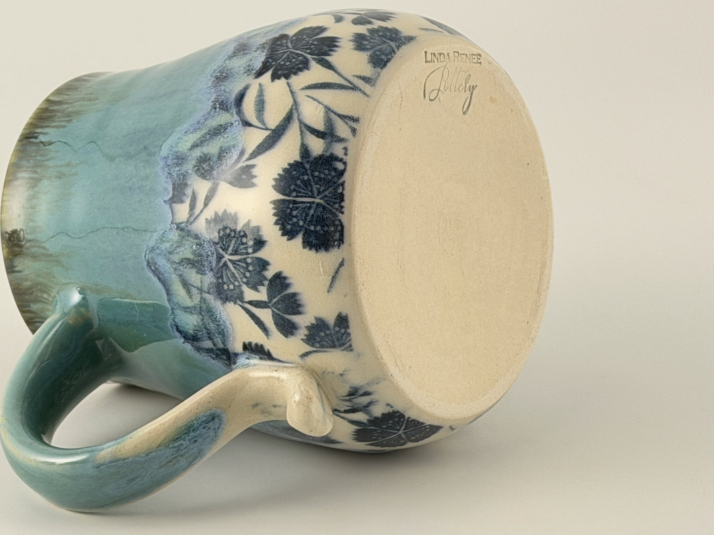 One of a Kind Hand Thrown Mug – Underglaze & Drip Glaze | Singular Piece, Handmade mug Handcrafted pottery