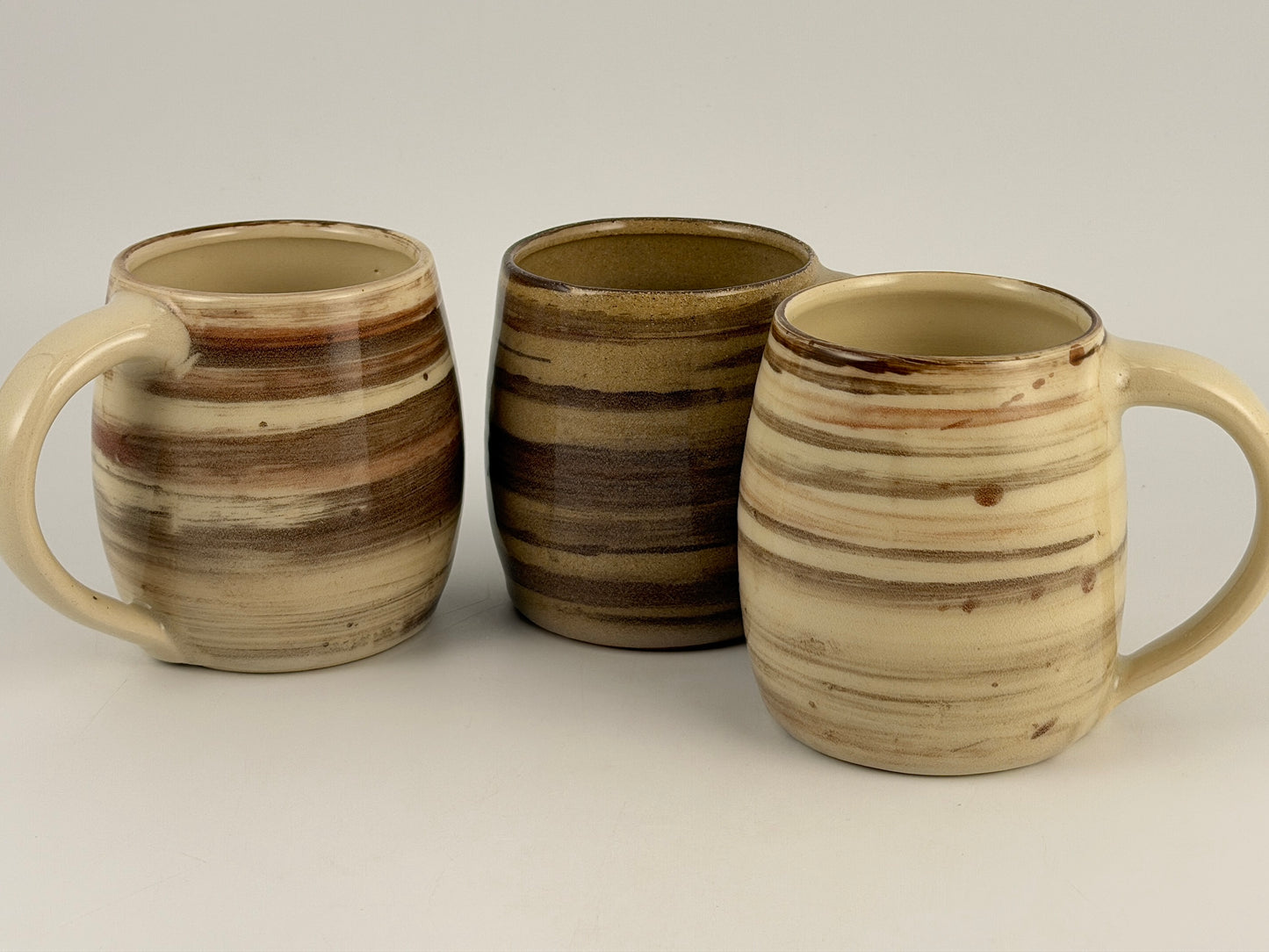 One of a Kind Hand Thrown Mug – Wood Grain Glaze | Singular Piece Hand painted