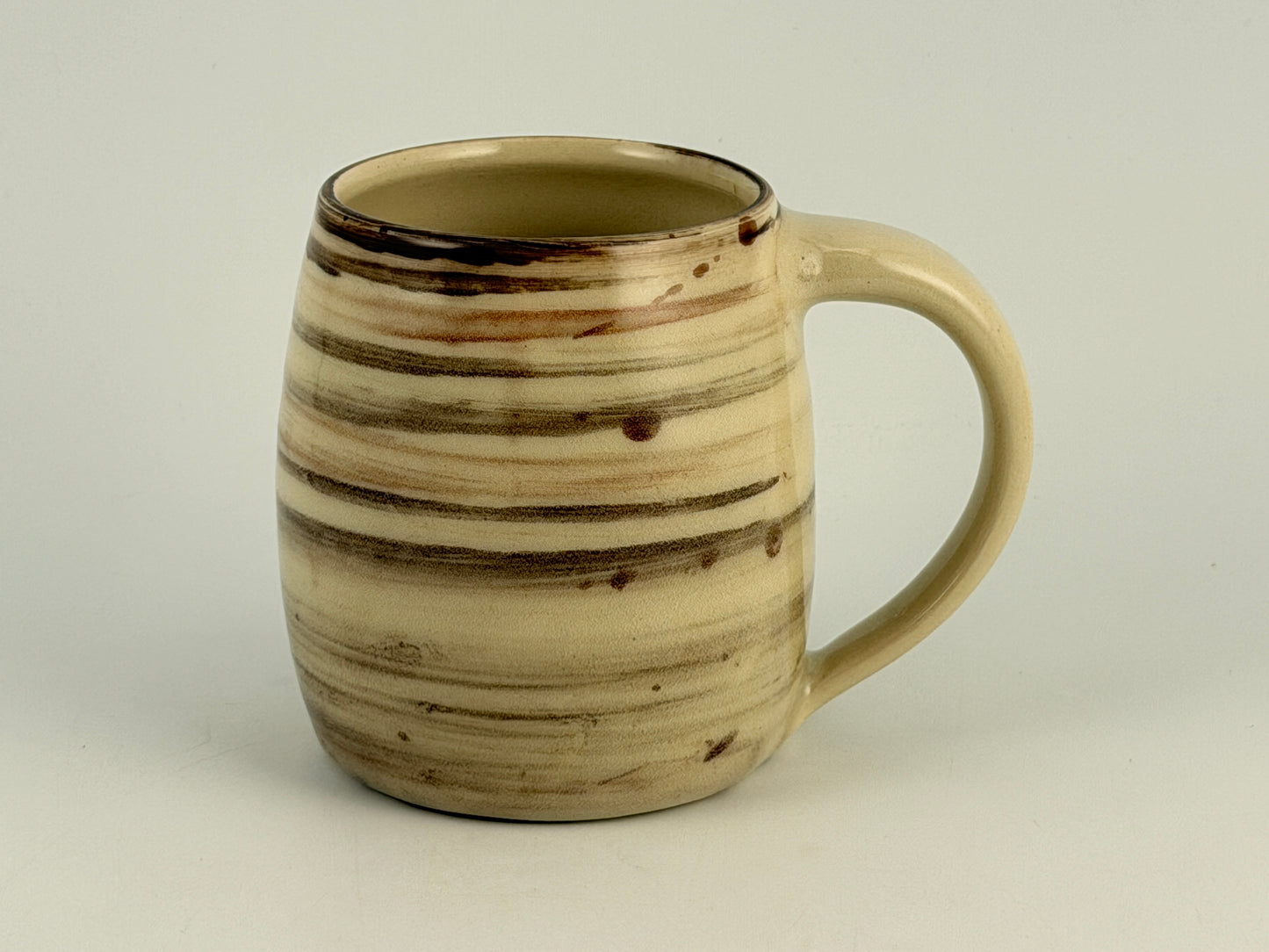 One of a Kind Hand Thrown Mug – Wood Grain Glaze | Singular Piece Hand painted