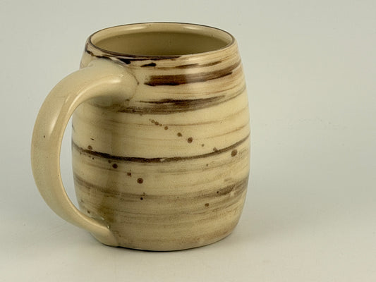 One of a Kind Hand Thrown Mug – Wood Grain Glaze | Singular Piece Hand painted