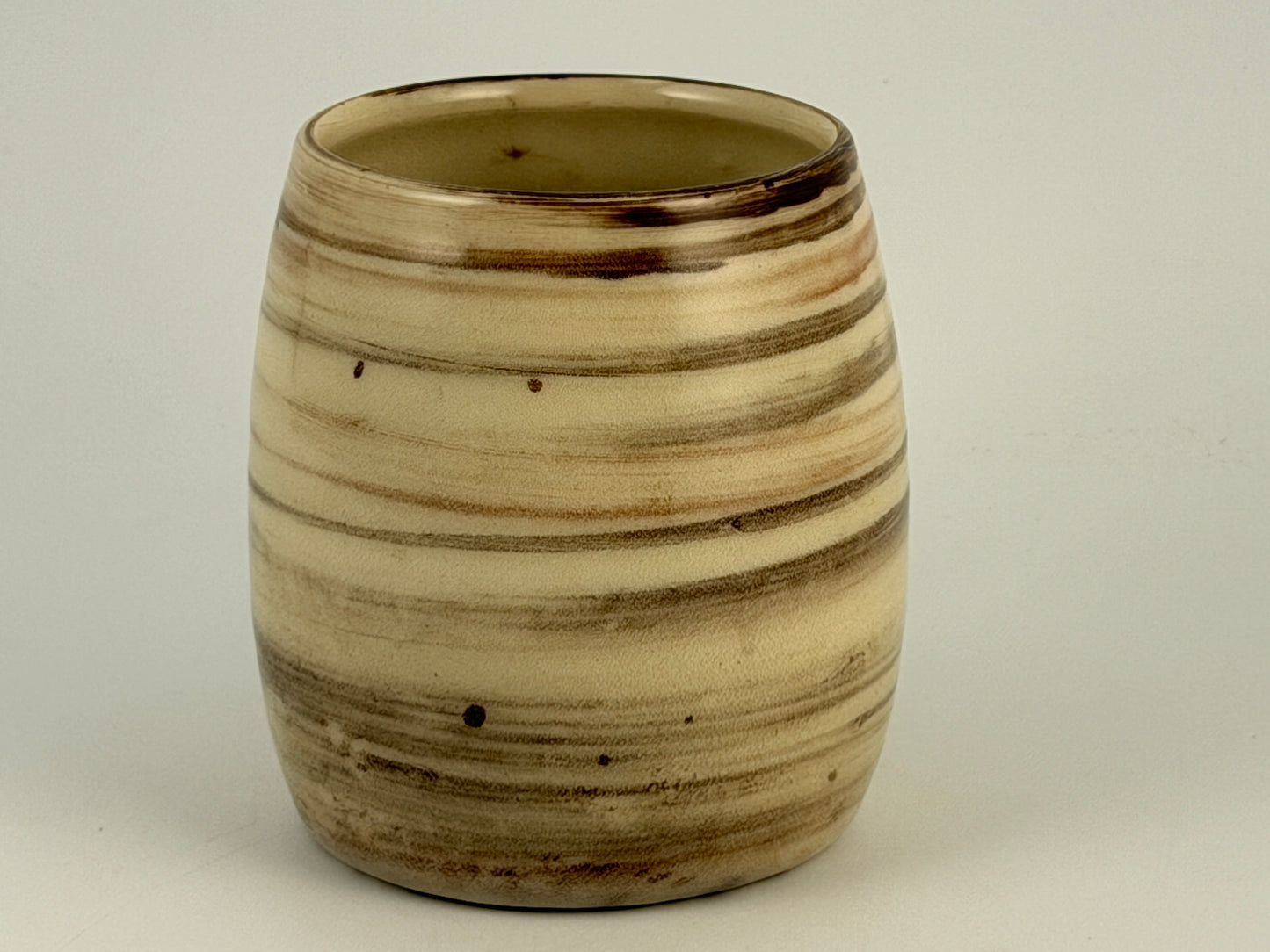 One of a Kind Hand Thrown Mug – Wood Grain Glaze | Singular Piece Hand painted