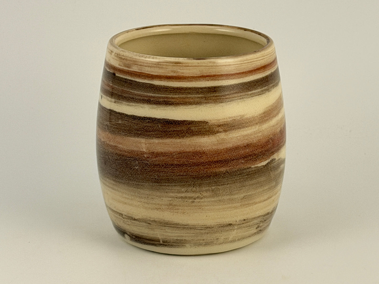One of a Kind Hand Thrown Mug – Wood Grain Glaze | Singular Piece Hand painted