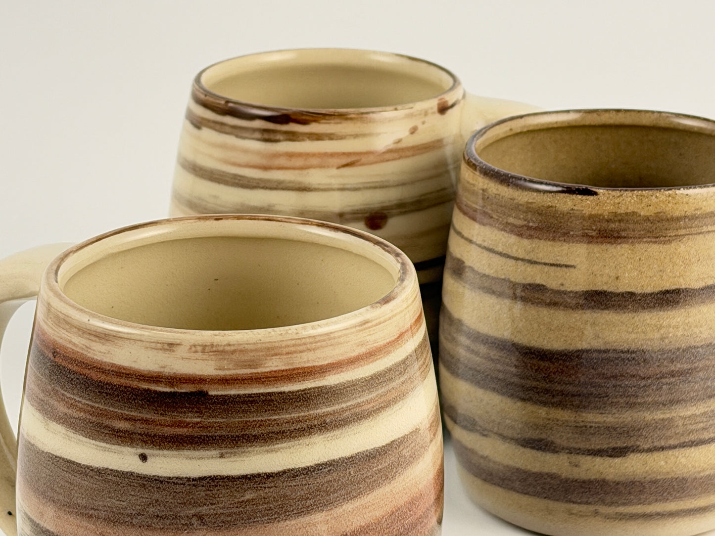 One of a Kind Hand Thrown Mug – Wood Grain Glaze | Singular Piece Hand painted