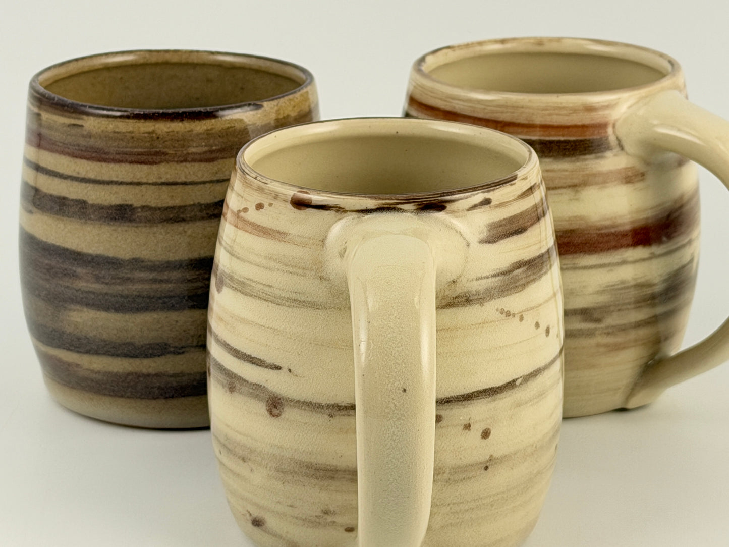 One of a Kind Hand Thrown Mug – Wood Grain Glaze | Singular Piece Hand painted