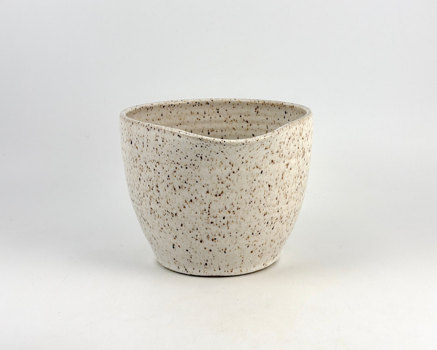 Tessera Collection Batter Bowl | One of a Kind Geometric Pottery with pour spout Large Mixing Bowl