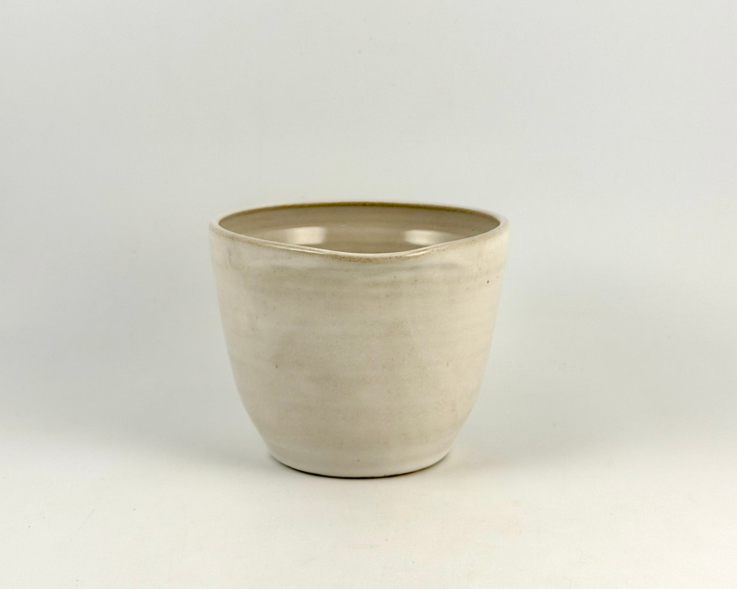 Tessera Collection Batter Bowl | One of a Kind Geometric Pottery with pour spout Small Mixing Bowl