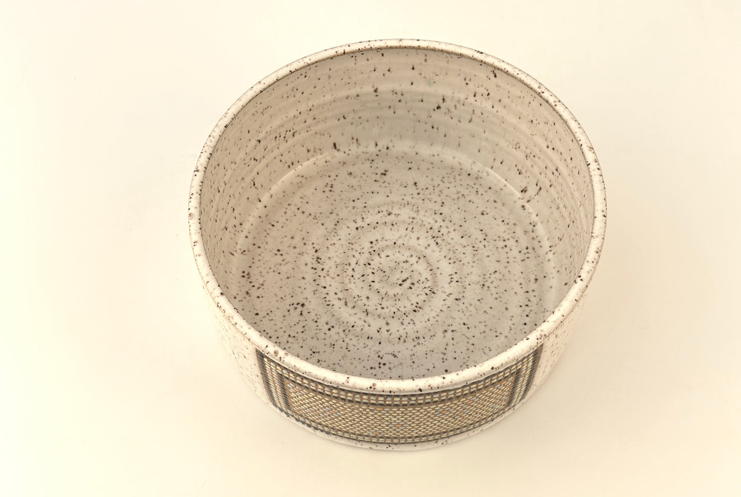 Tessera Collection Pet Bowl | One of a Kind Geometric Pottery