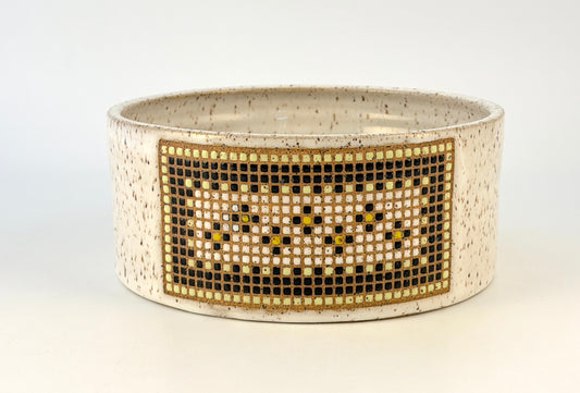 Tessera Collection Pet Bowl | One of a Kind Geometric Pottery