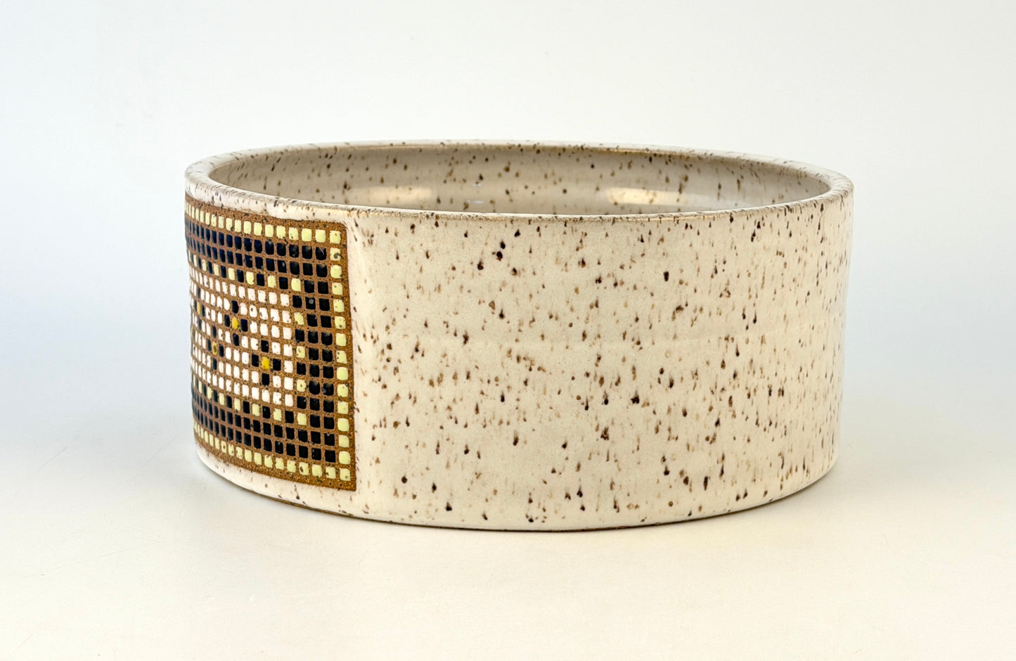Tessera Collection Pet Bowl | One of a Kind Geometric Pottery