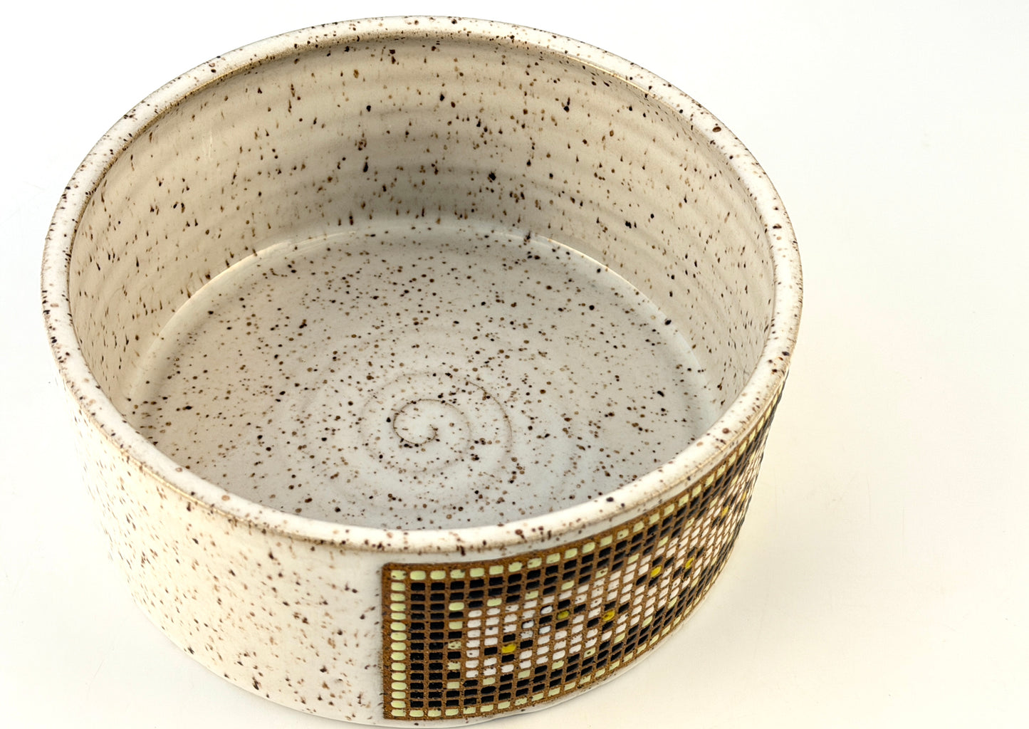 Tessera Collection Pet Bowl | One of a Kind Geometric Pottery