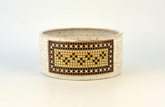 Tessera Collection Pet Bowl | One of a Kind Geometric Pottery