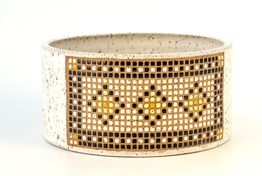 Tessera Collection Pet Bowl | One of a Kind Geometric Pottery