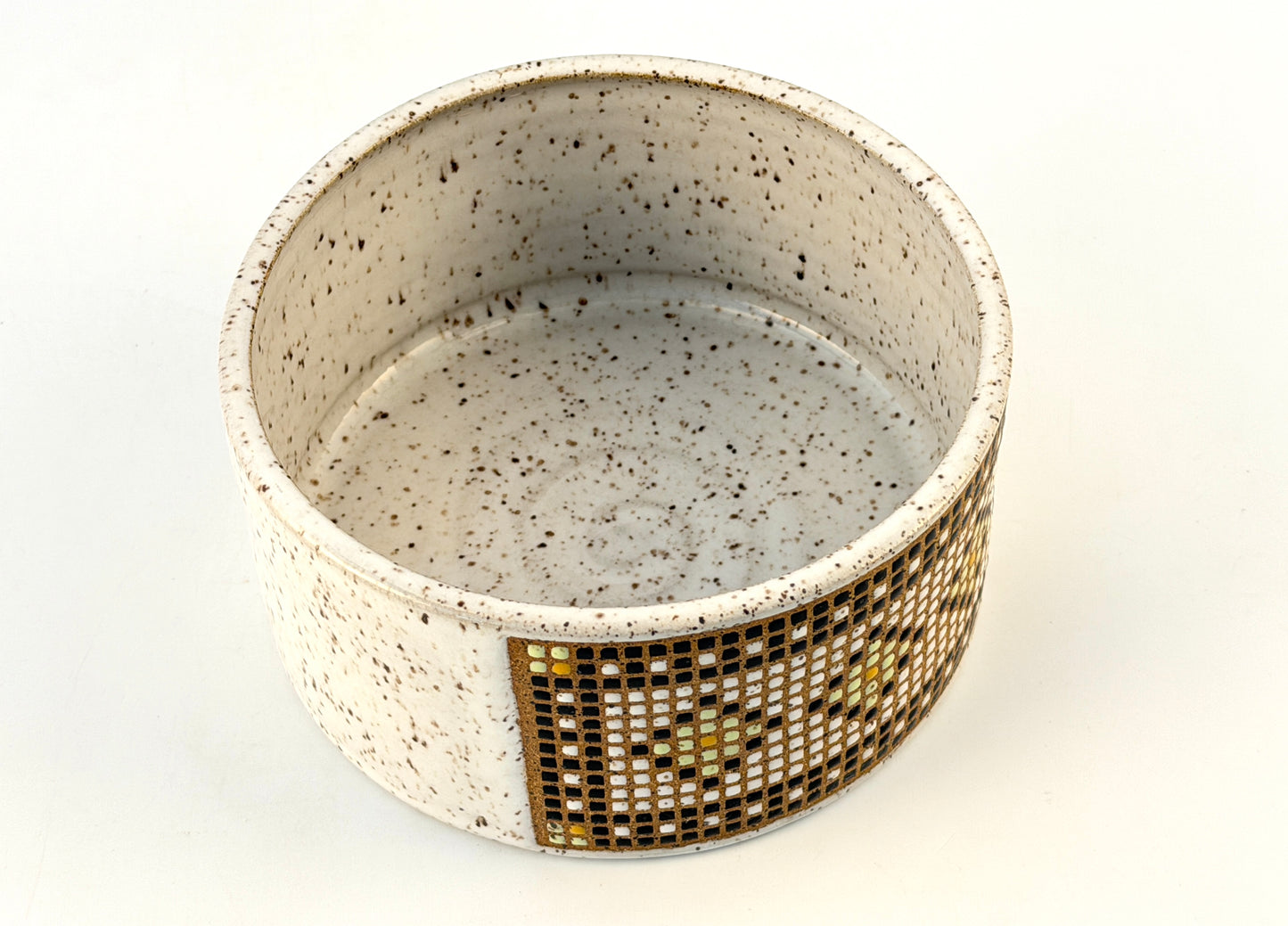 Tessera Collection Pet Bowl | One of a Kind Geometric Pottery