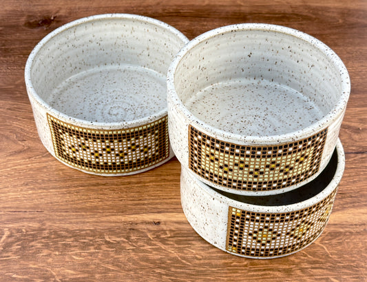 Tessera Collection Pet Bowl | One of a Kind Geometric Pottery