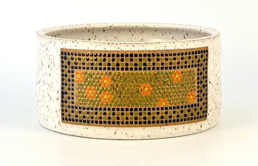 Tessera Collection Pet Bowl | One of a Kind Geometric Pottery