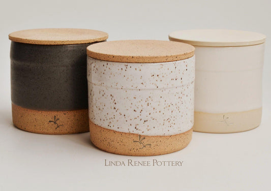 Handmade ceramic butter keeper, French butter crock, wheel thrown stoneware