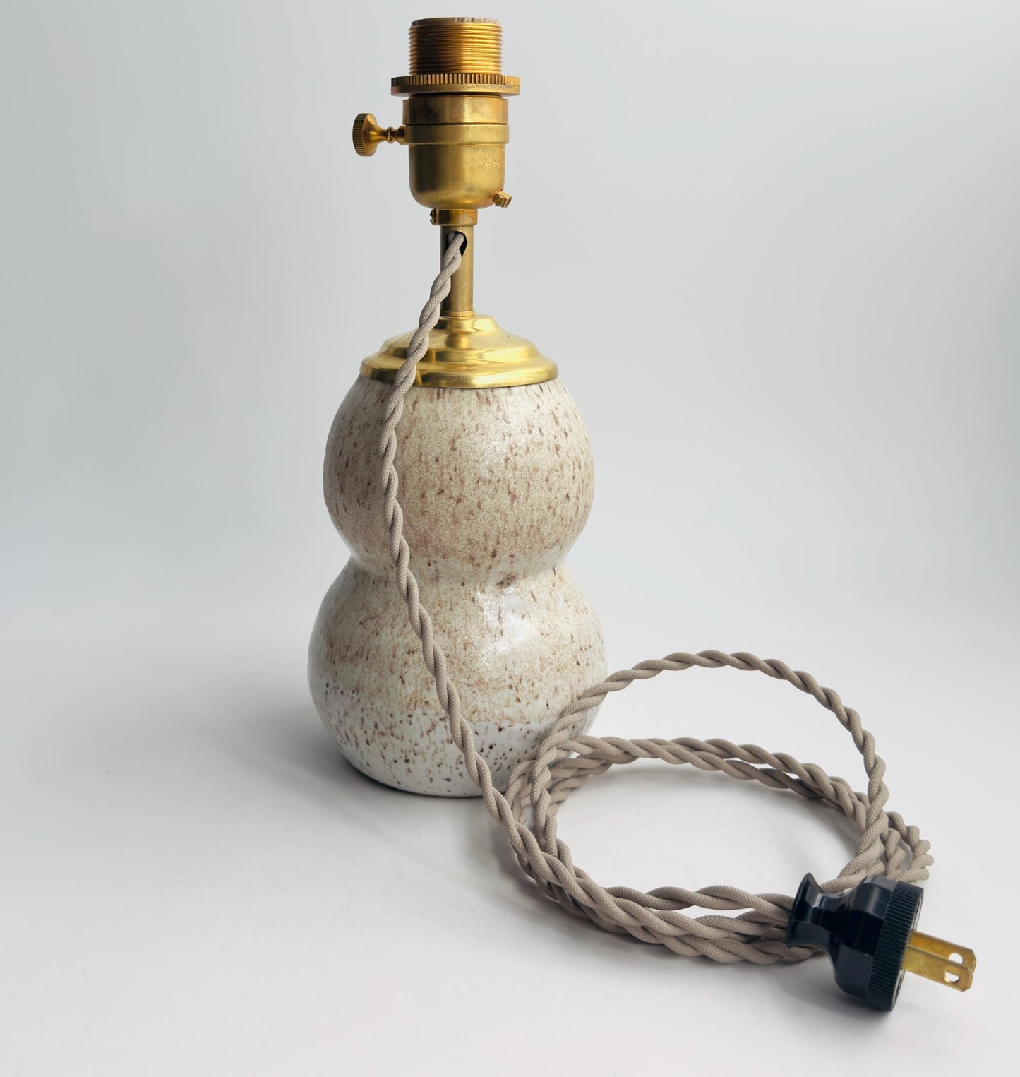 Handcrafted Ceramic Table Lamp with Brass Hardware | Timeless Modern Farmhouse Style