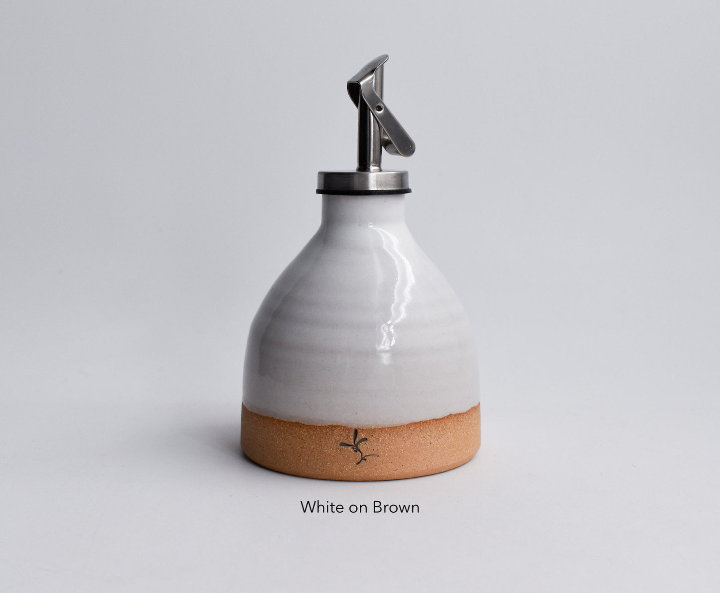 Mini Handmade Ceramic Olive Oil Cruet | Drip-Free Pourer | Homespun Collection