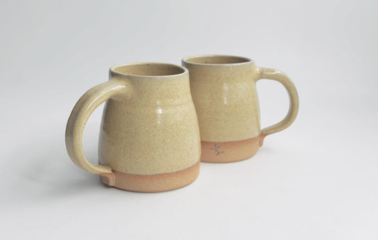 Handmade Pottery Mug Buttery Yellow Tea Cup, Homespun Collection