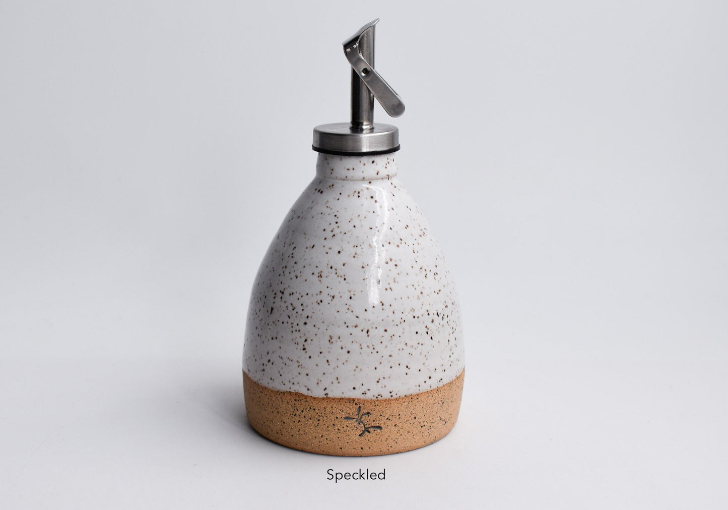 Mini Handmade Ceramic Olive Oil Cruet | Drip-Free Pourer | Homespun Collection