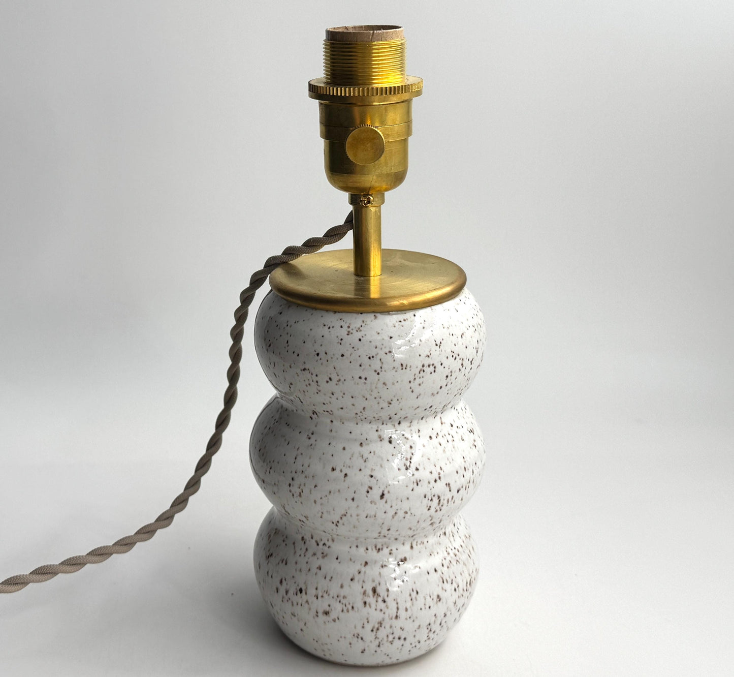Handcrafted ceramic table lamp with solid brass hardware, handmade in USA,one-of-a-kind pottery lamp