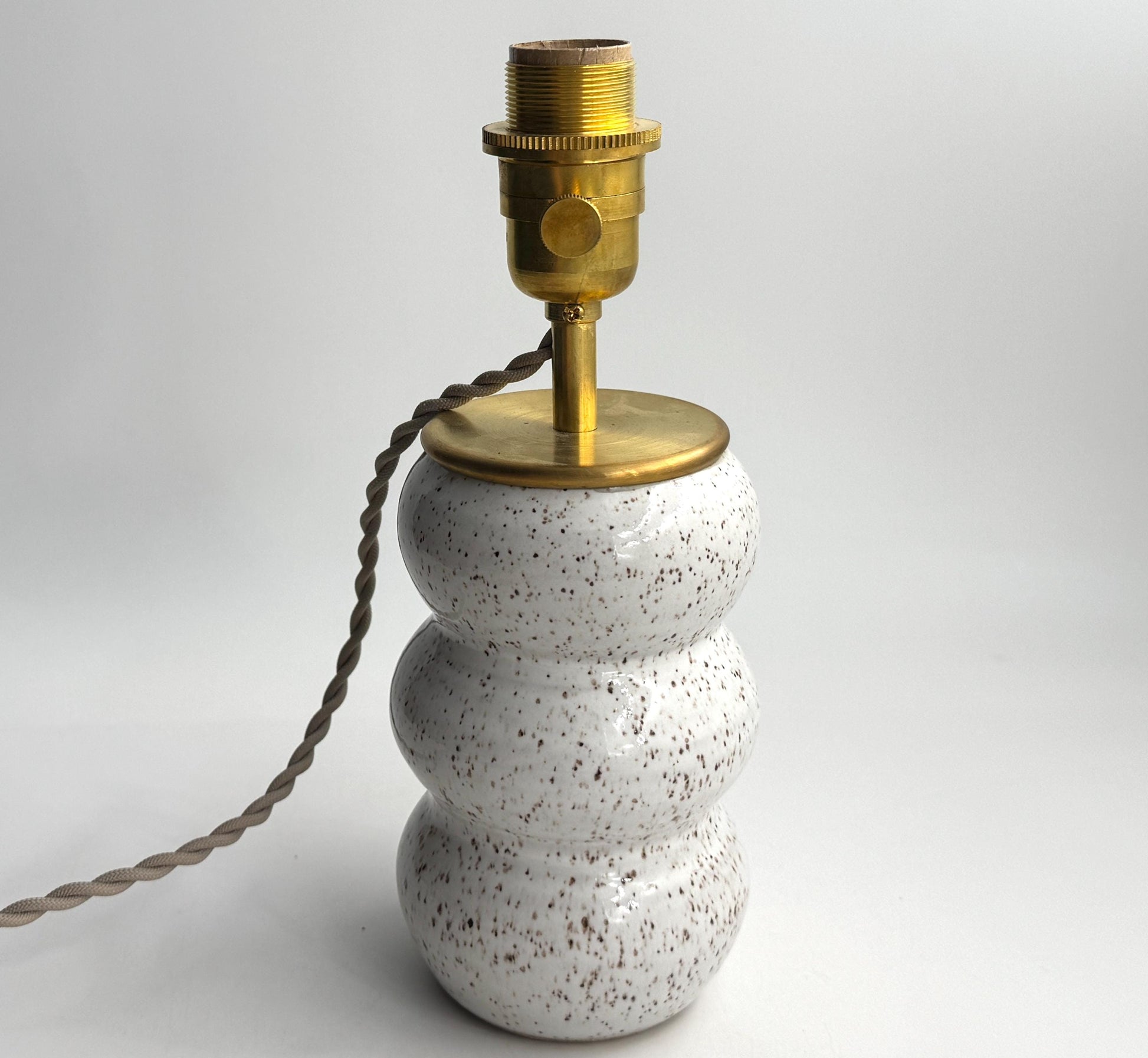 Handcrafted ceramic table lamp with solid brass hardware, handmade in USA,one-of-a-kind pottery lamp