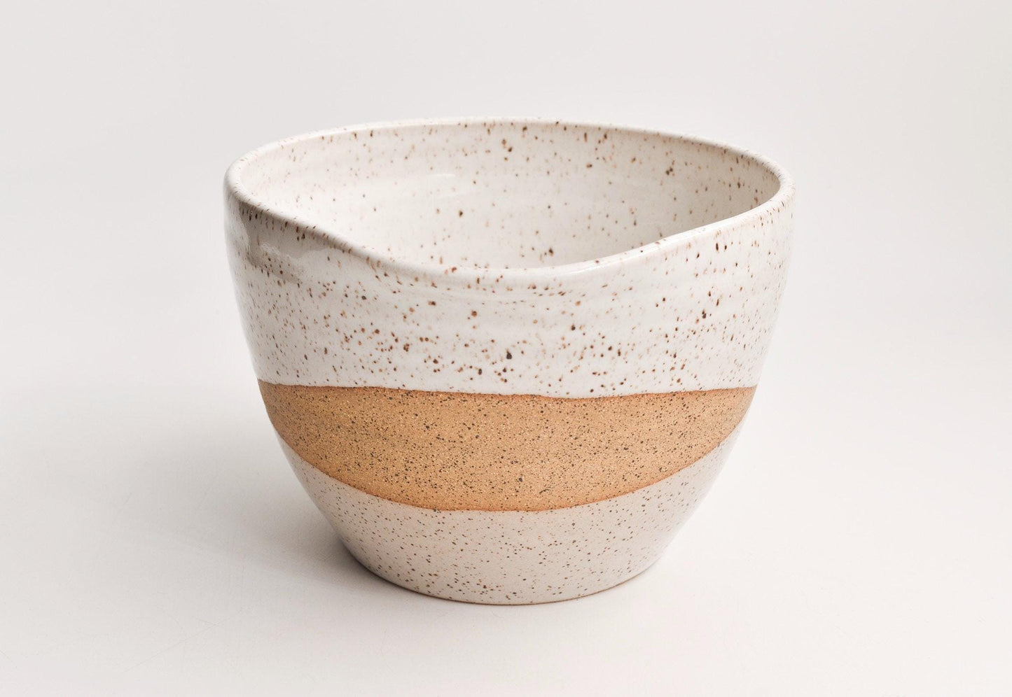 Homespun Batter Bowls | Handmade Mixing Bowls with Handle & Pour Spout | Set of 4 Sizes
