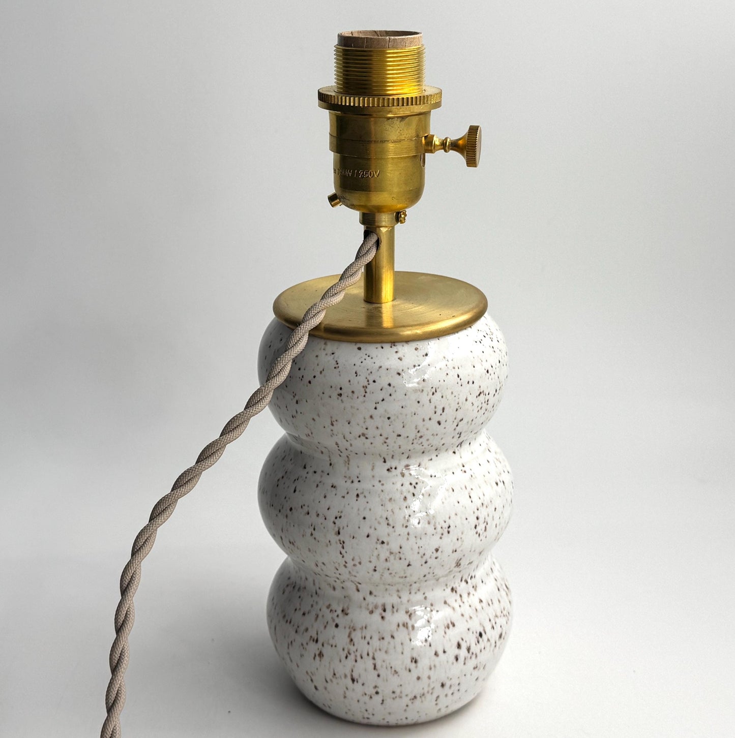 Handcrafted Ceramic Table Lamp with Brass Hardware | Timeless Modern Farmhouse Style