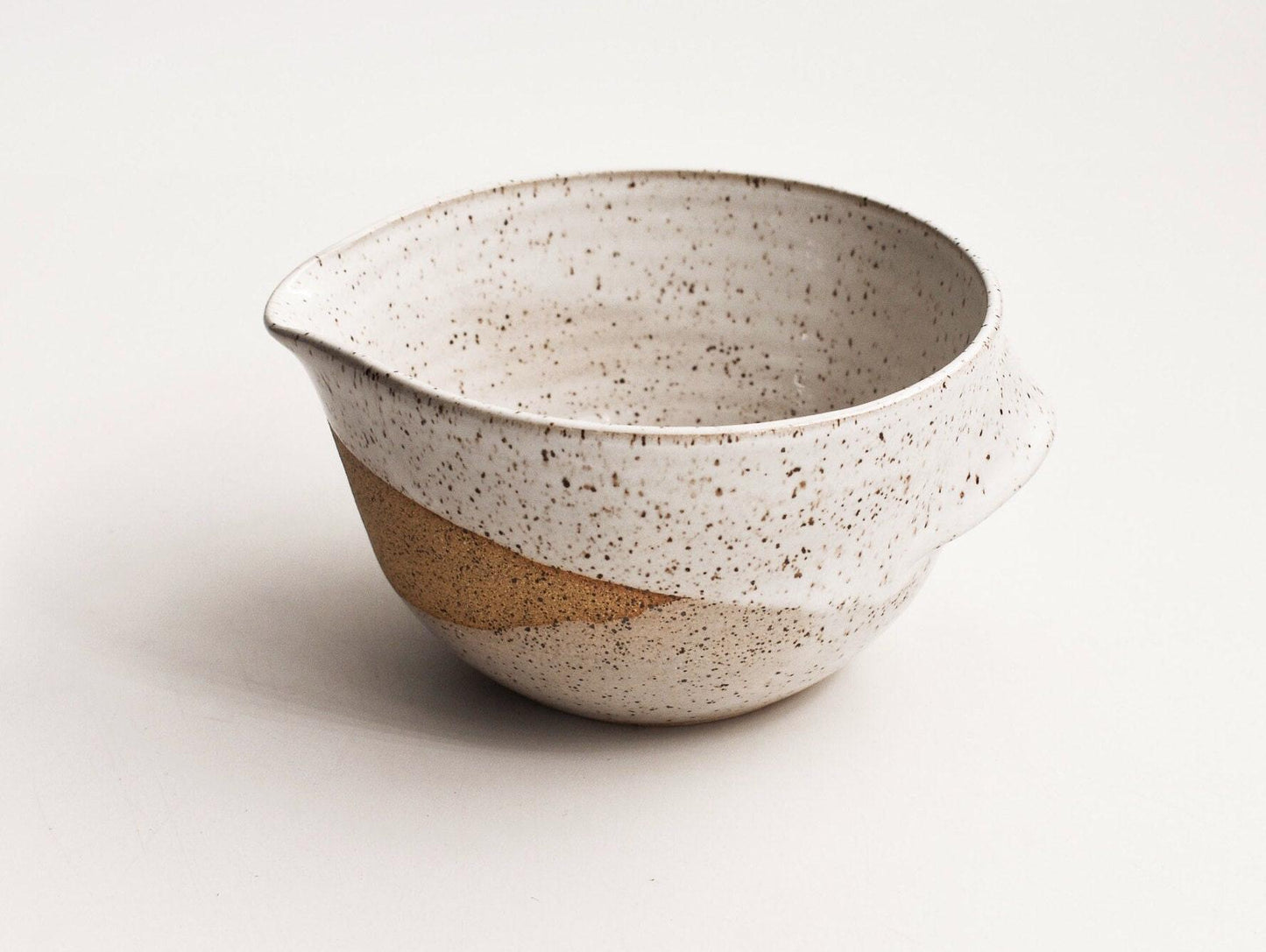 Homespun Batter Bowls | Handmade Mixing Bowls with Handle & Pour Spout | Set of 4 Sizes